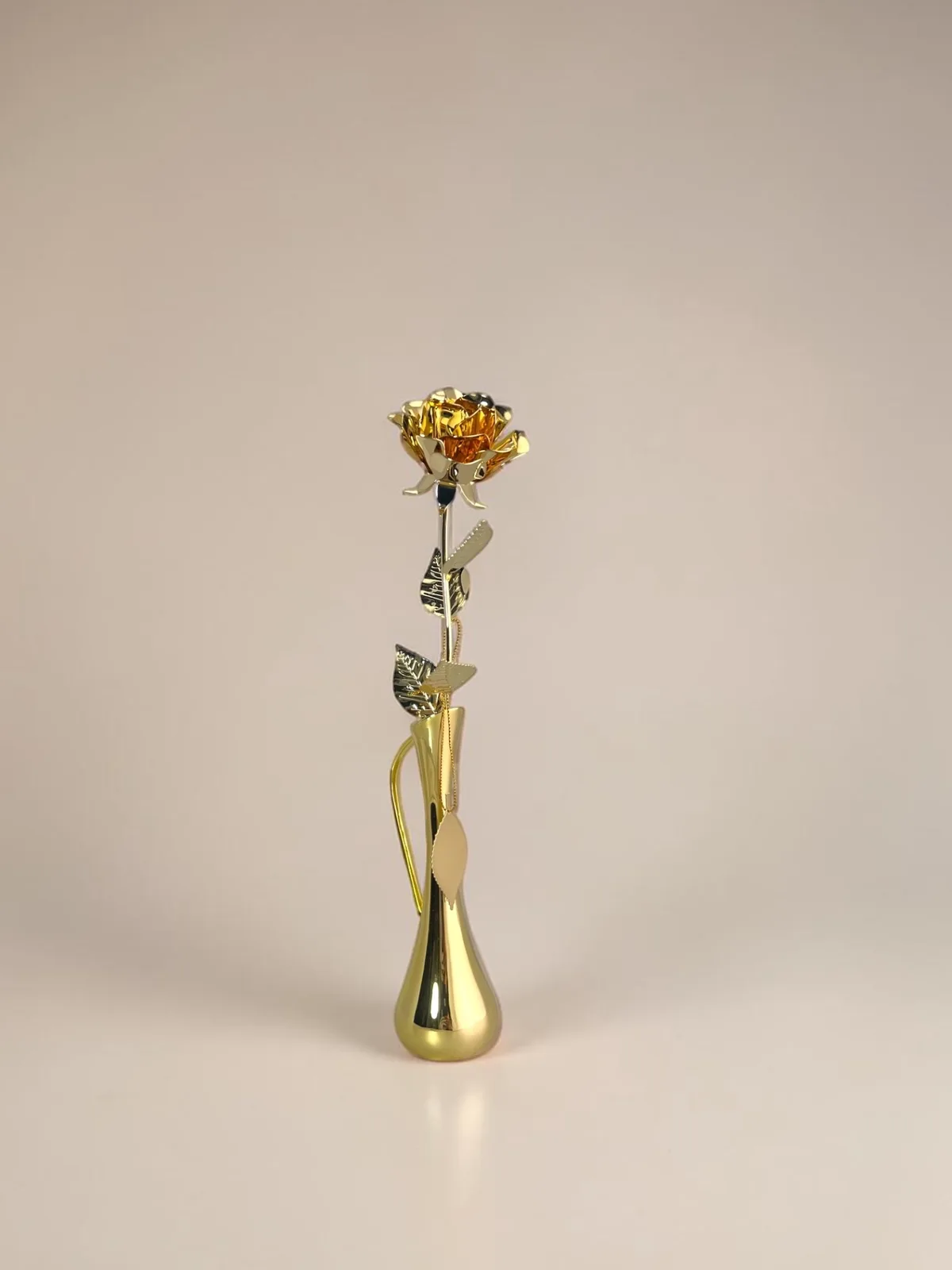 24k gold rose in vase